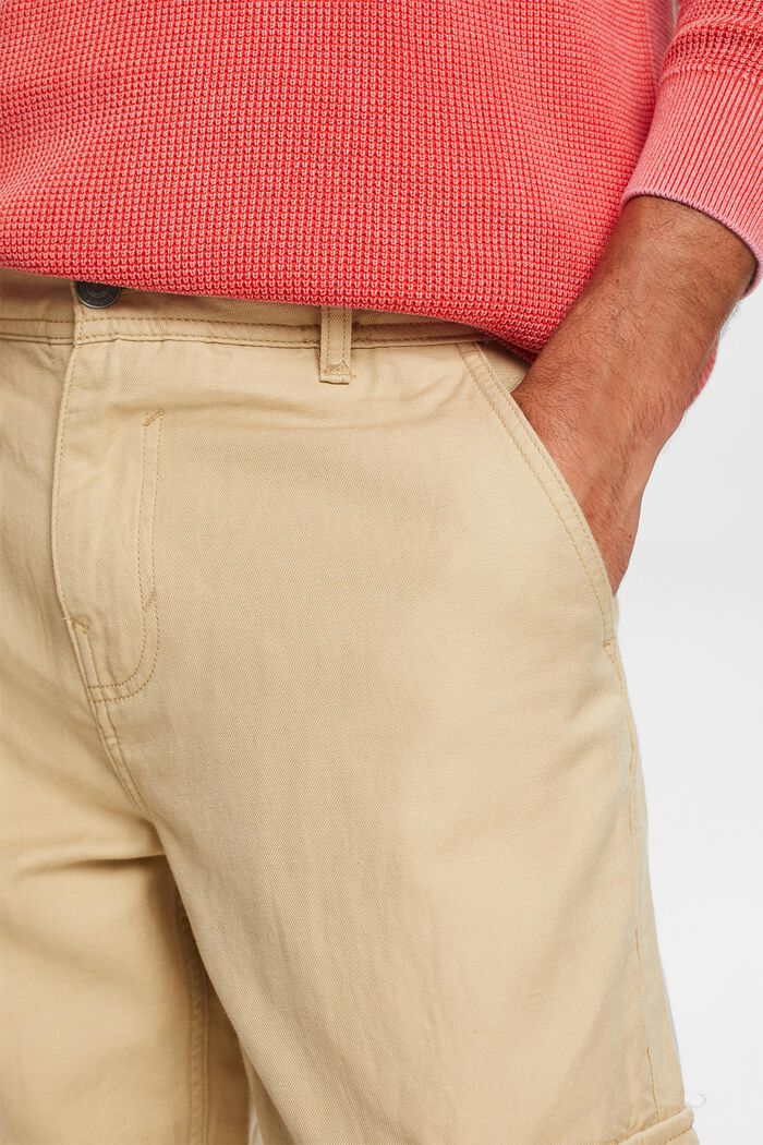 Cargo trousers, cotton-linen blend, SAND, detail image number 2