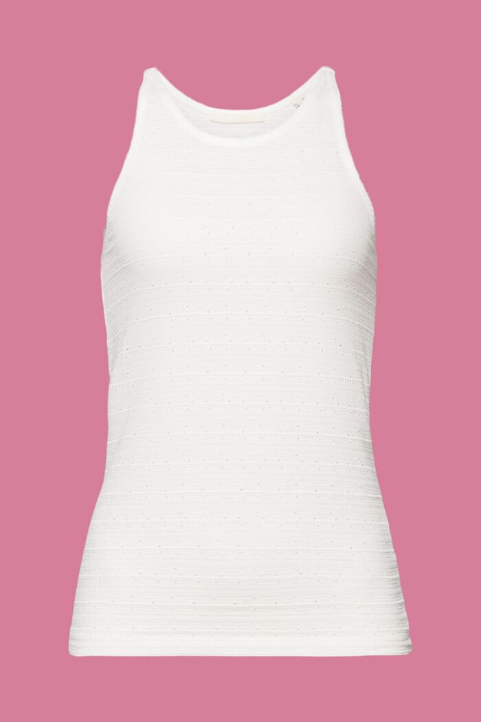 Structured sleeveless top, OFF WHITE, detail image number 6