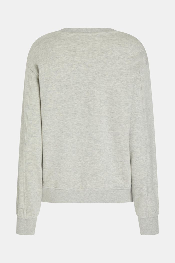 Sweatshirt with lettering embroidery, LIGHT GREY, detail image number 5