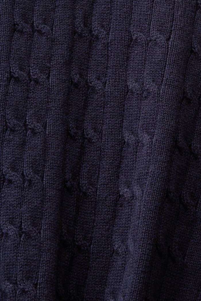 Cable-Knit V-Neck Sweater Vest, NAVY, detail image number 5