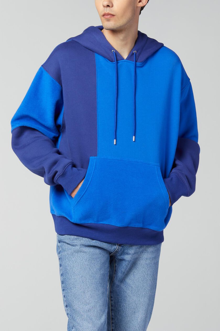 Unisex sweatshirt in a patchwork look