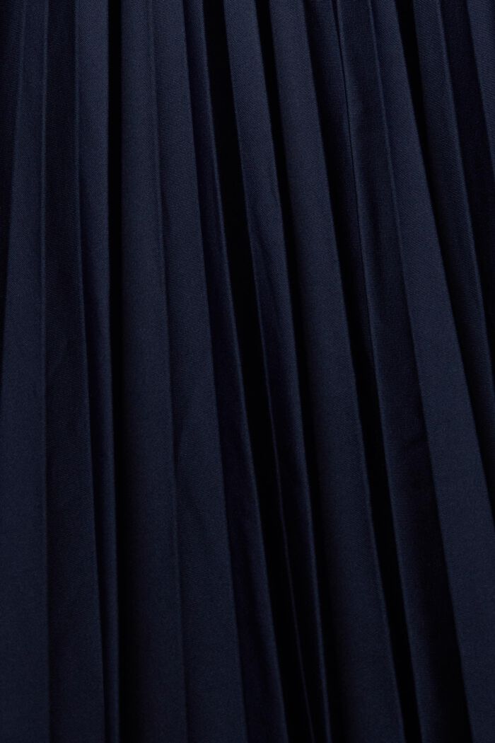 Pleated skirt with belt, NAVY, detail image number 1