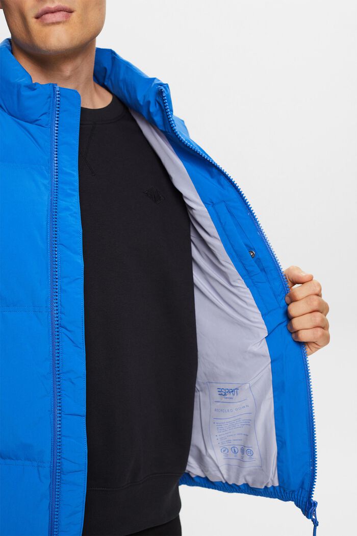 Recycled: puffer waistcoat with down, BRIGHT BLUE, detail image number 2