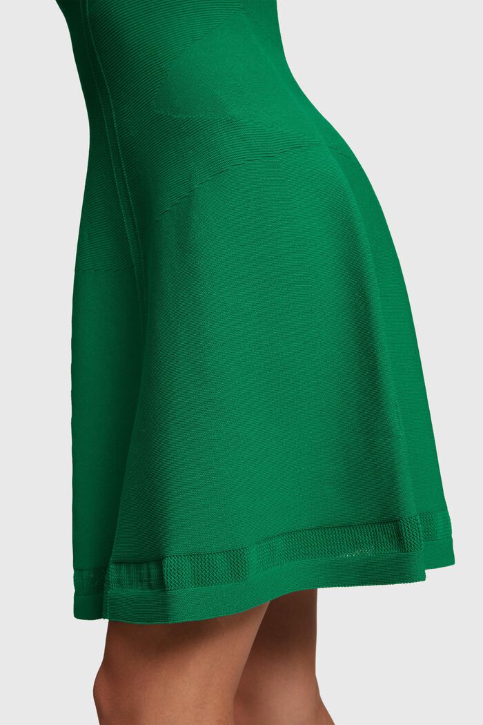 Seamless knit mesh dress, GREEN, detail image number 3