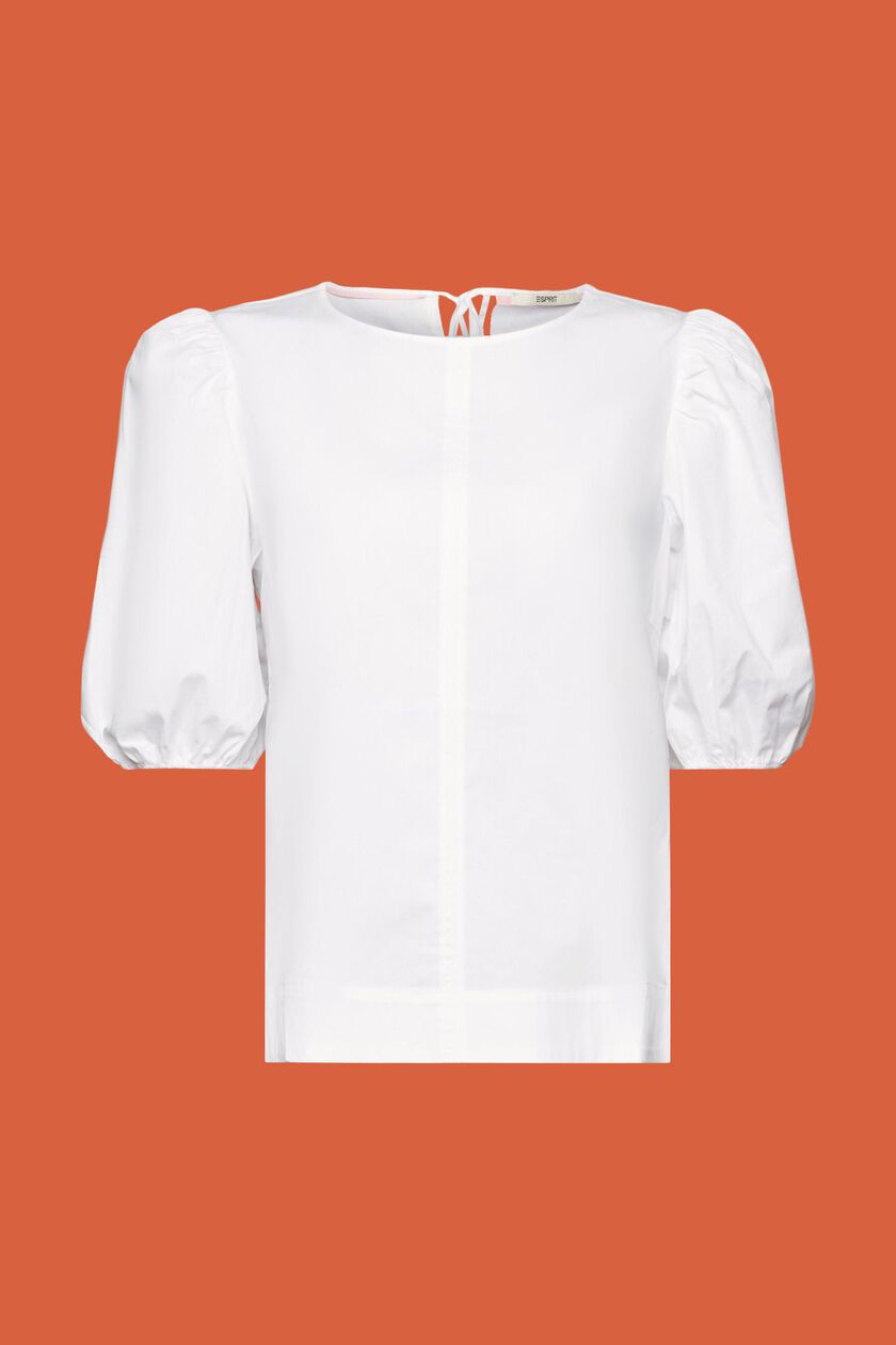 Blouse with puffy sleeves, organic cotton