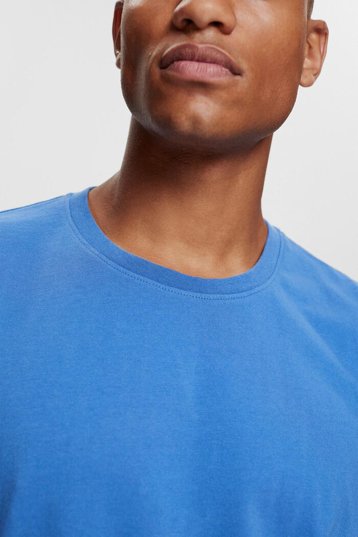 Plain T-shirt, BLUE, detail image number 0