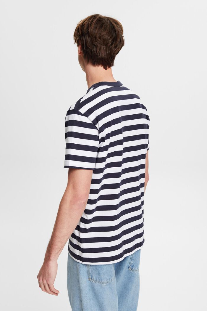 Striped crewneck T-shirt, NAVY, detail image number 3
