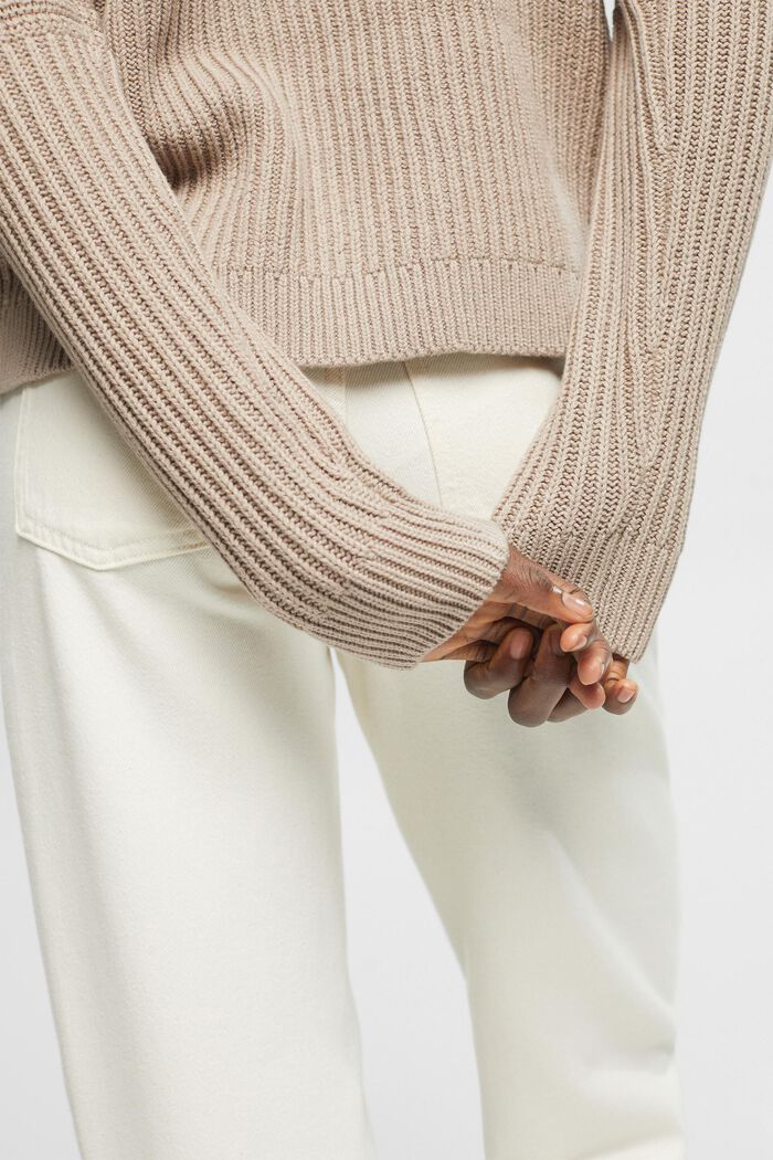 Chunky knit jumper, LIGHT TAUPE, detail image number 4