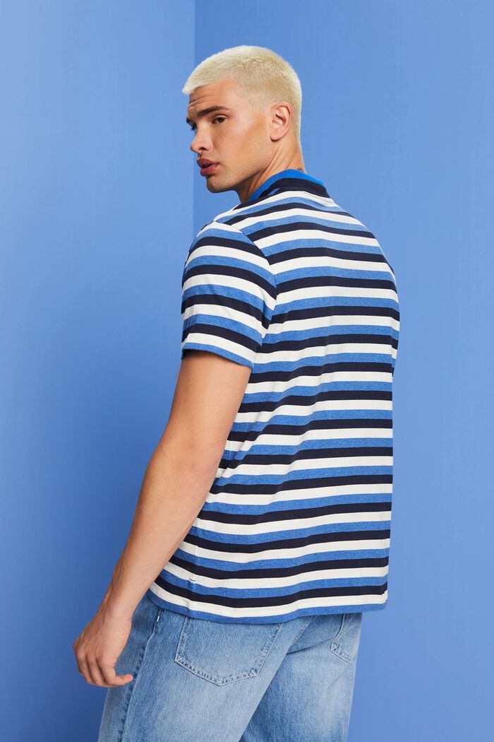 Striped Cotton Jersey T-Shirt, NAVY, detail image number 3