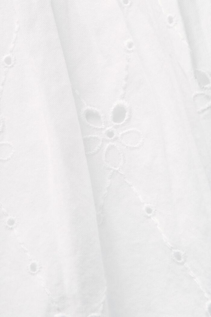 Embroidered dress, 100% cotton, WHITE, detail image number 4