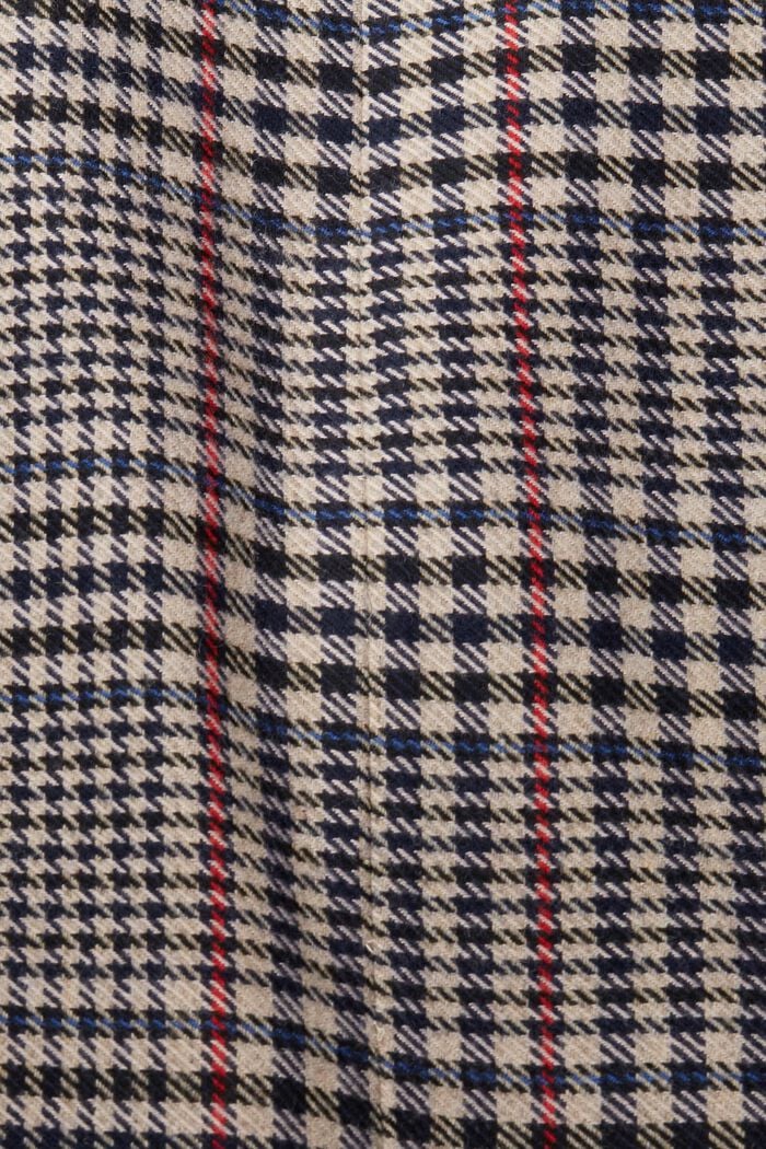 Checked wool blend blazer, CREAM BEIGE, detail image number 1