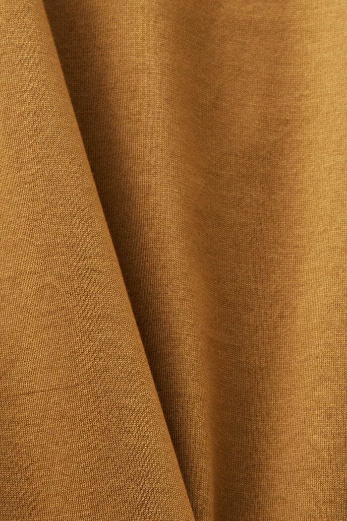 Jersey crewneck t-shirt, 100% cotton, TOFFEE, detail image number 5