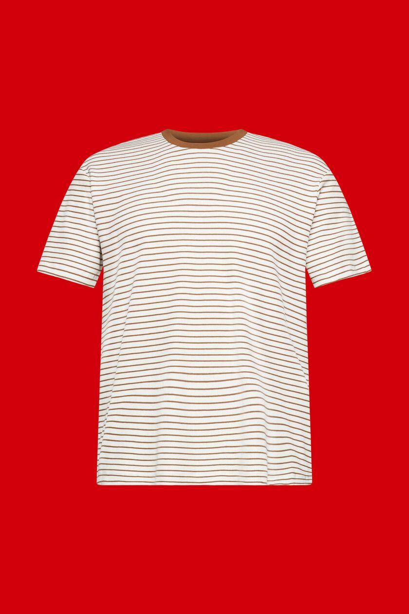 Ribbed and striped T-shirt