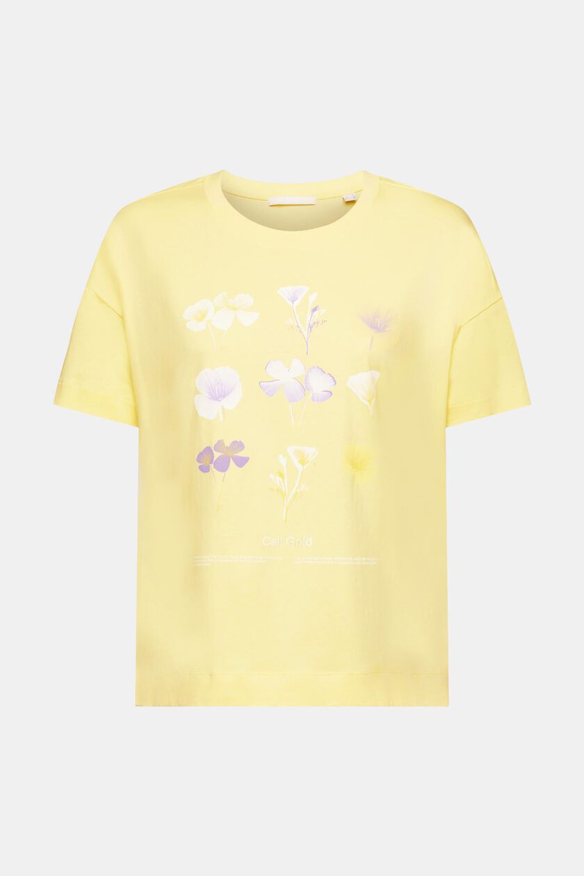 T-shirt with floral chest print