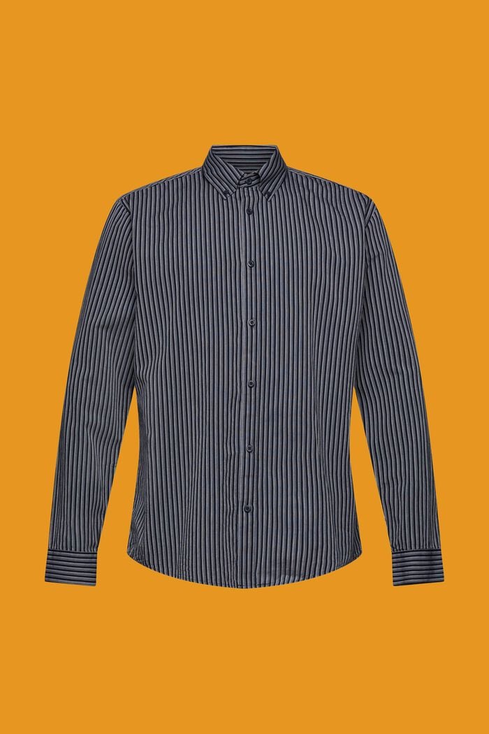Striped sustainable cotton shirt, NAVY, detail image number 6