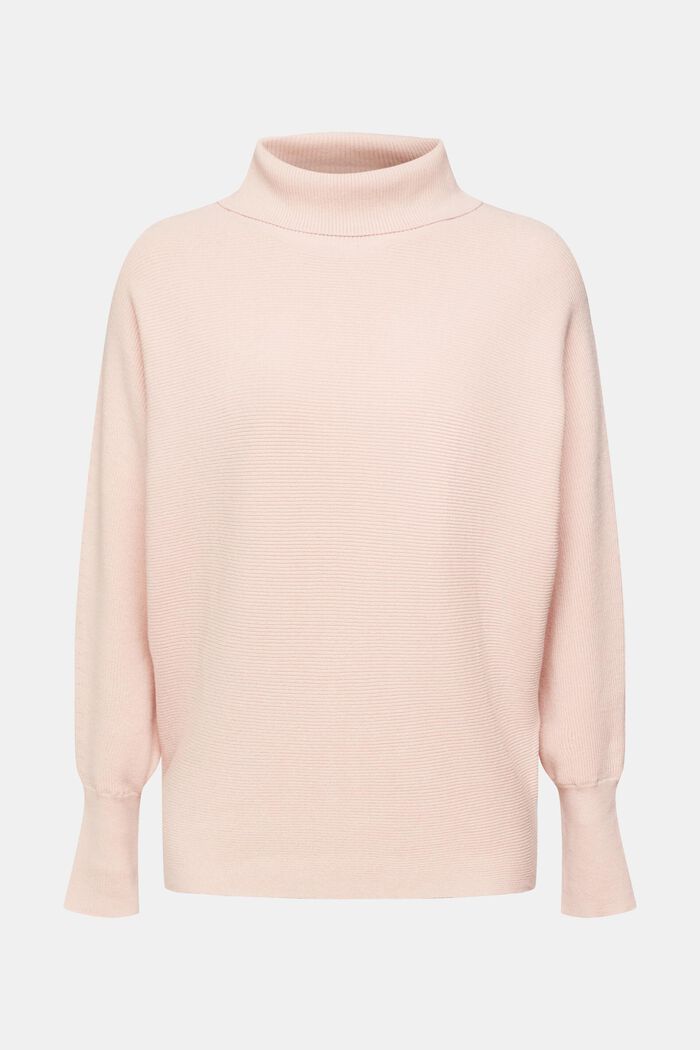 Batwing jumper with polo neck, NUDE, detail image number 2