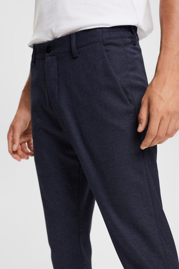 Textured suit trousers, DARK BLUE, detail image number 0