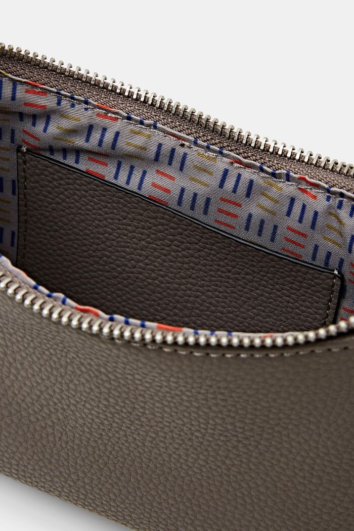 Mini Faux Leather Shoulder Bag, TAUPE, detail image number 3