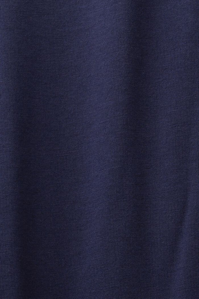 Drawstring Cotton Jersey T-Shirt, DARK BLUE, detail image number 4