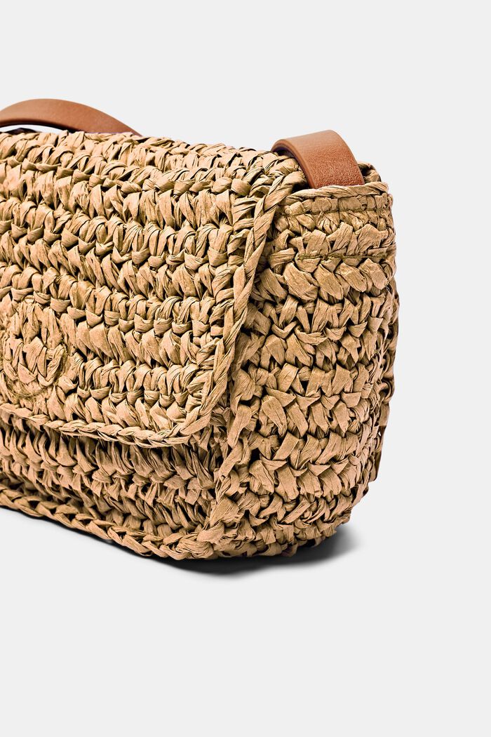 Crochet Flap Shoulder Bag, CAMEL, detail image number 1