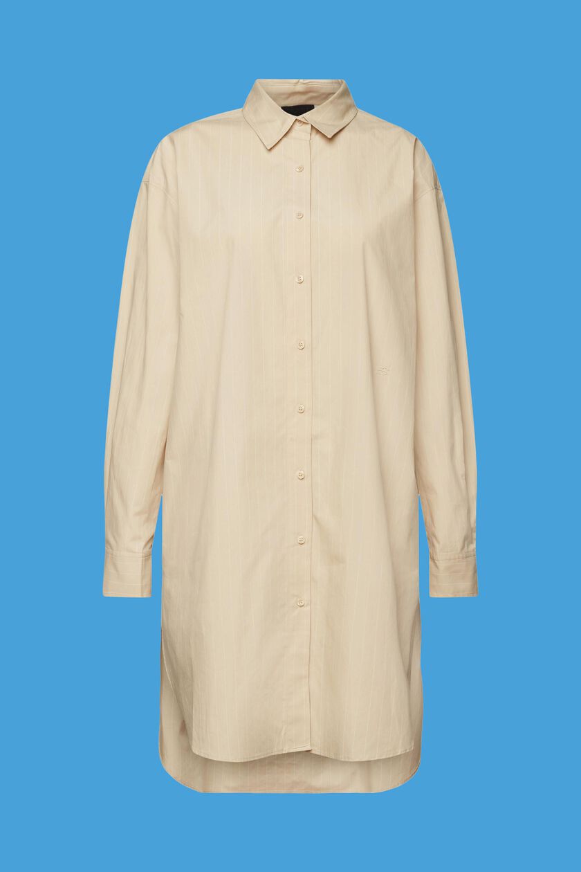 Pinstriped shirt dress, 100% cotton