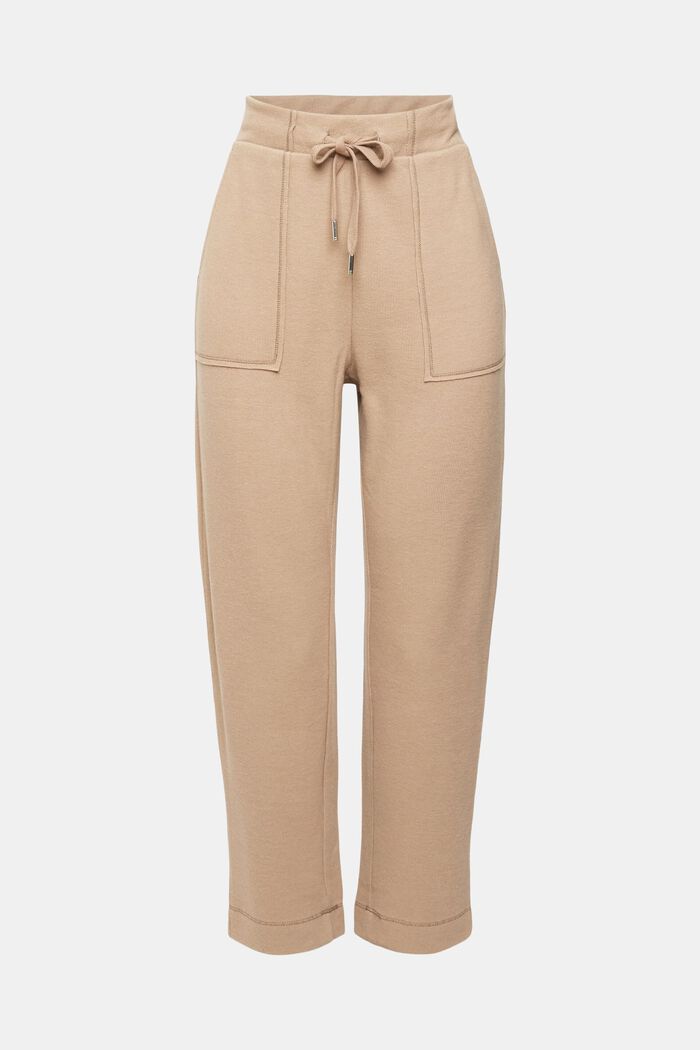 High-rise knitted jogger style trousers, TAUPE, detail image number 2
