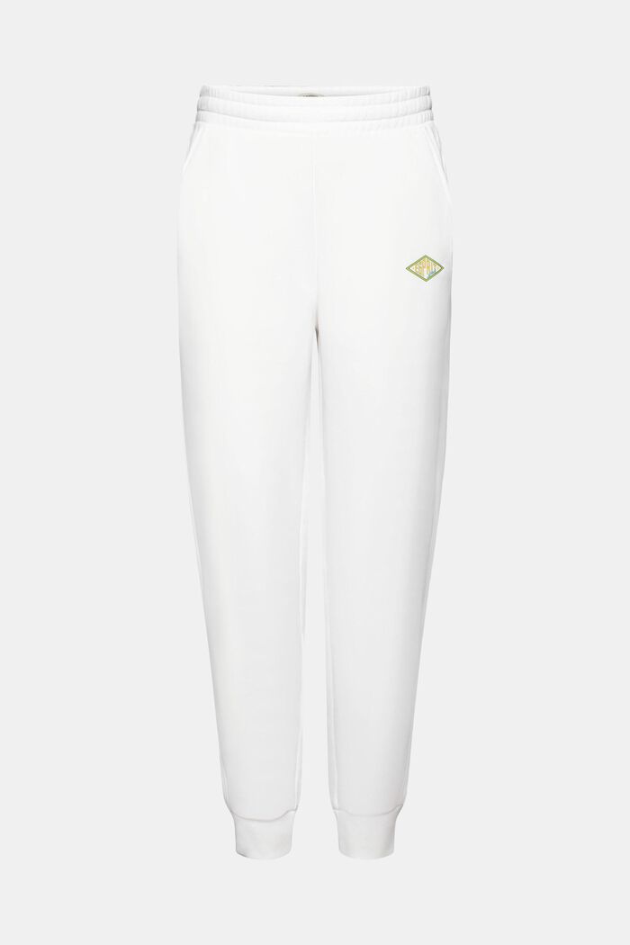 Joggers with logo print, WHITE, detail image number 7