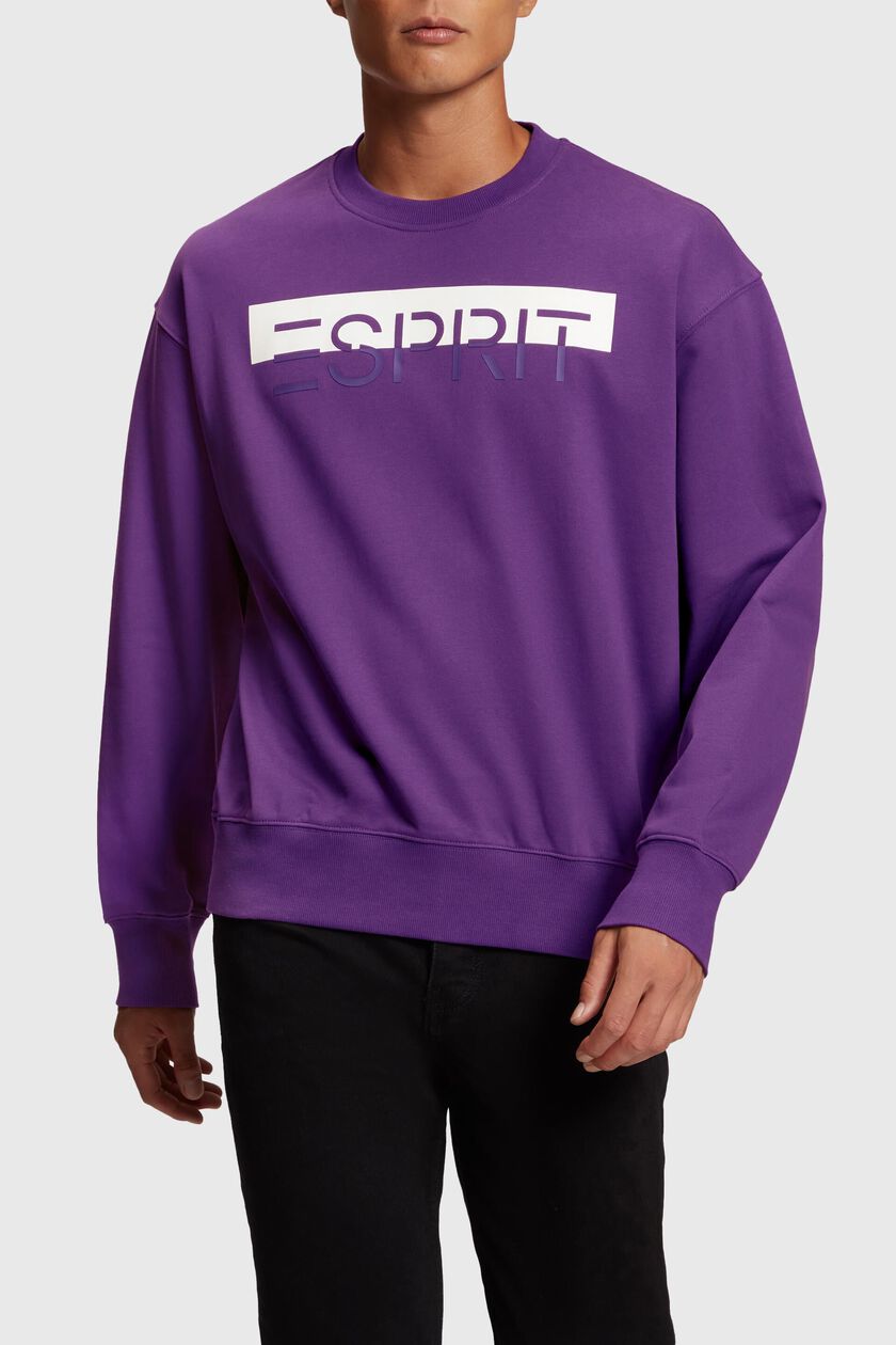 Matte shine logo applique sweatshirt