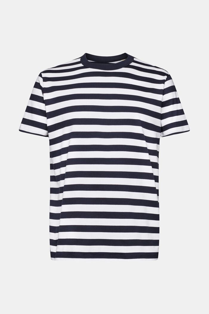 Striped crewneck T-shirt, NAVY, detail image number 6