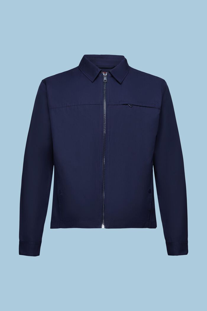 Zip-Up Jacket, DARK BLUE, detail image number 6