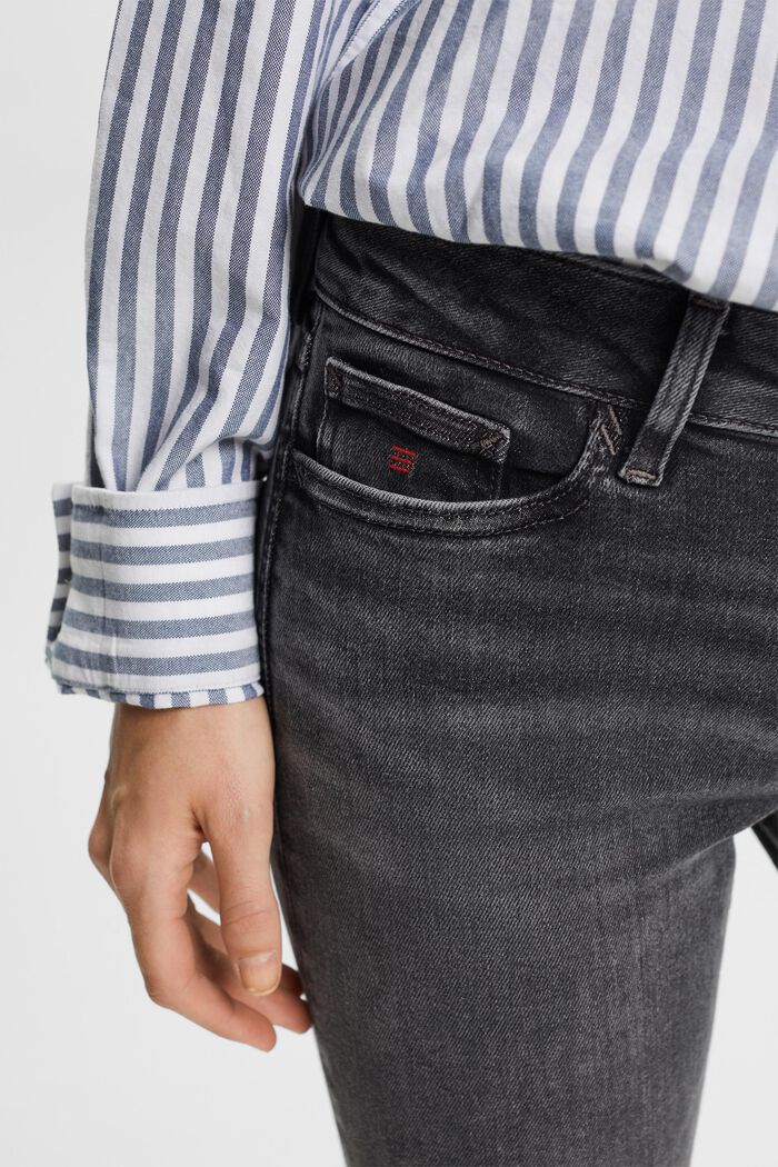 Mid-Rise Slim Jeans, BLACK DARK WASHED, detail image number 2