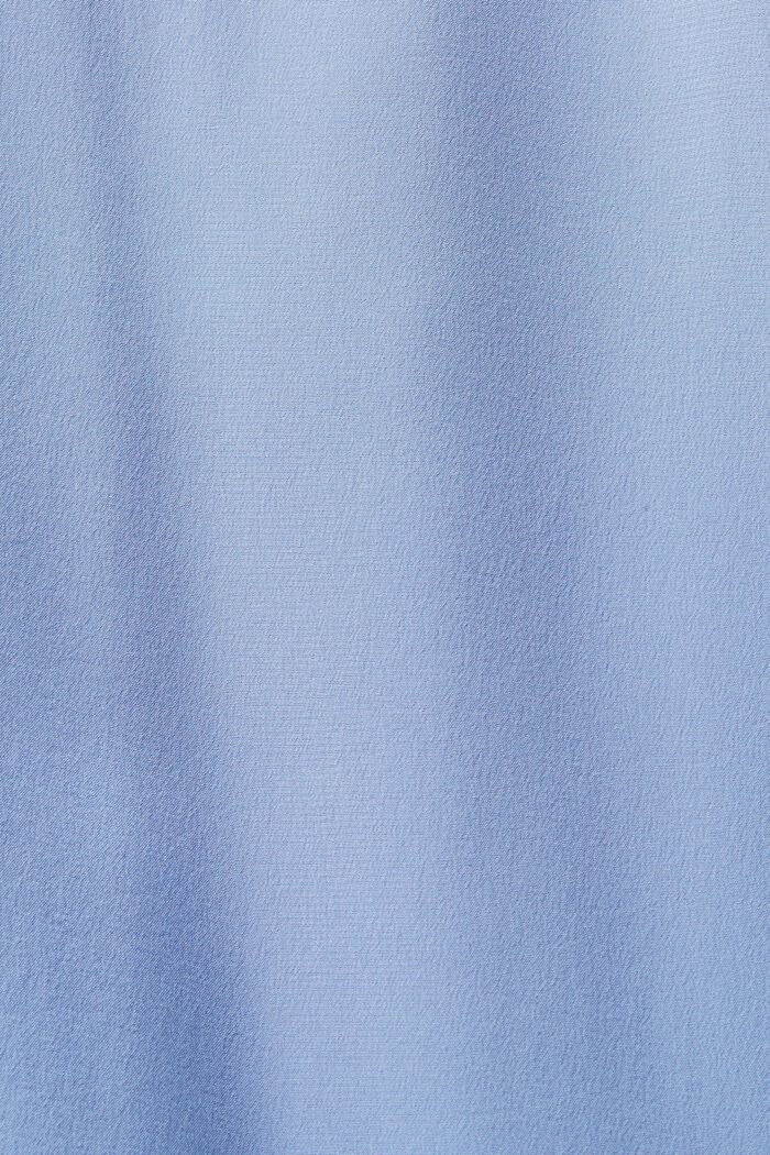 Silk Midi Shirt Dress, BLUE LAVENDER, detail image number 6