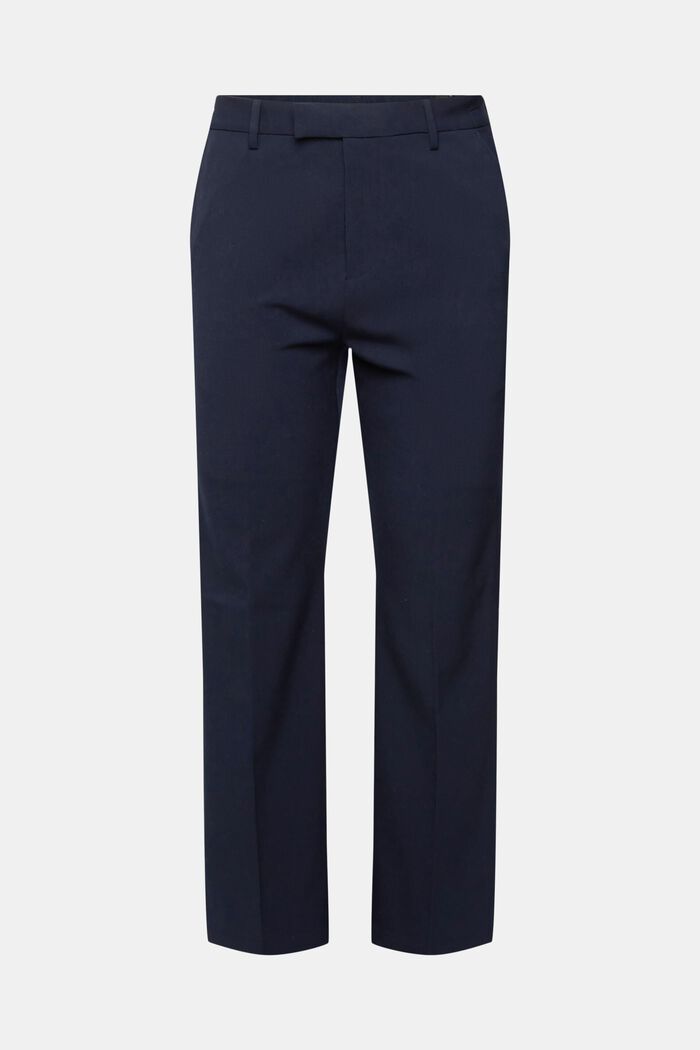 Tailored wide-fit trousers with elasticated waist, NAVY, detail image number 7