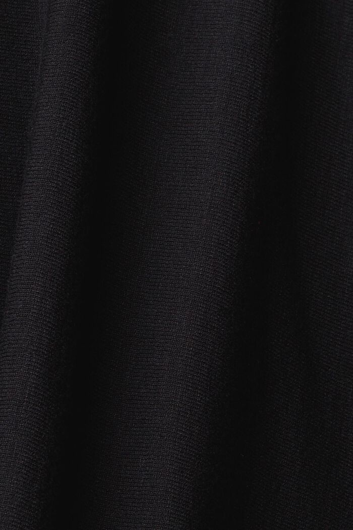 Roll neck batwing sleeve jumper, LENZING™ ECOVERO™, BLACK, detail image number 5