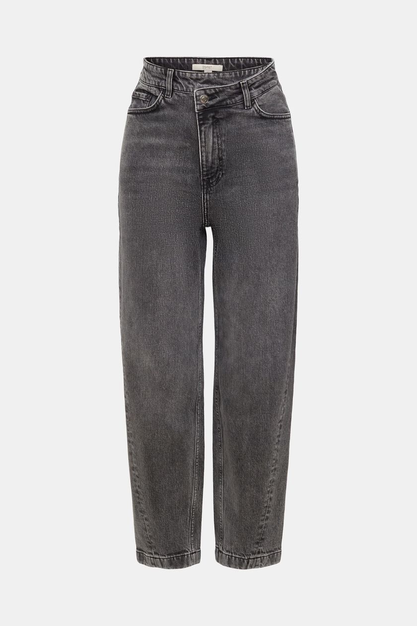 Crossed High-Rise Wide Tapered Jeans
