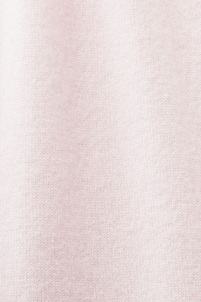 Cashmere Short-Sleeve Sweater, LIGHT PINK, detail image number 6