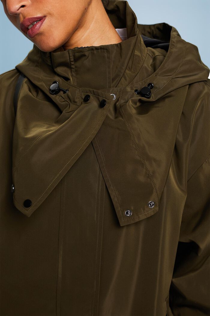Detachable Hooded Jacket, KHAKI GREEN, detail image number 1