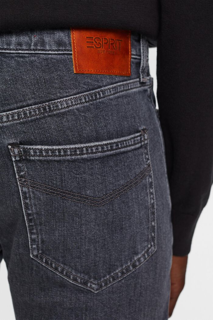 Mid-Rise Straight-Leg Jeans, BLACK MEDIUM WASHED, detail image number 4