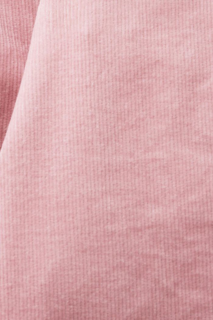 High-Rise Straight Fit Corduroy Trousers, OLD PINK, detail image number 6
