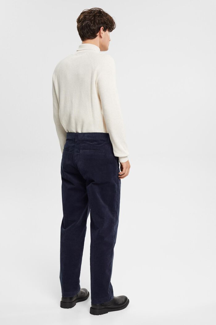 Wide fit corduroy trousers, NAVY, detail image number 3