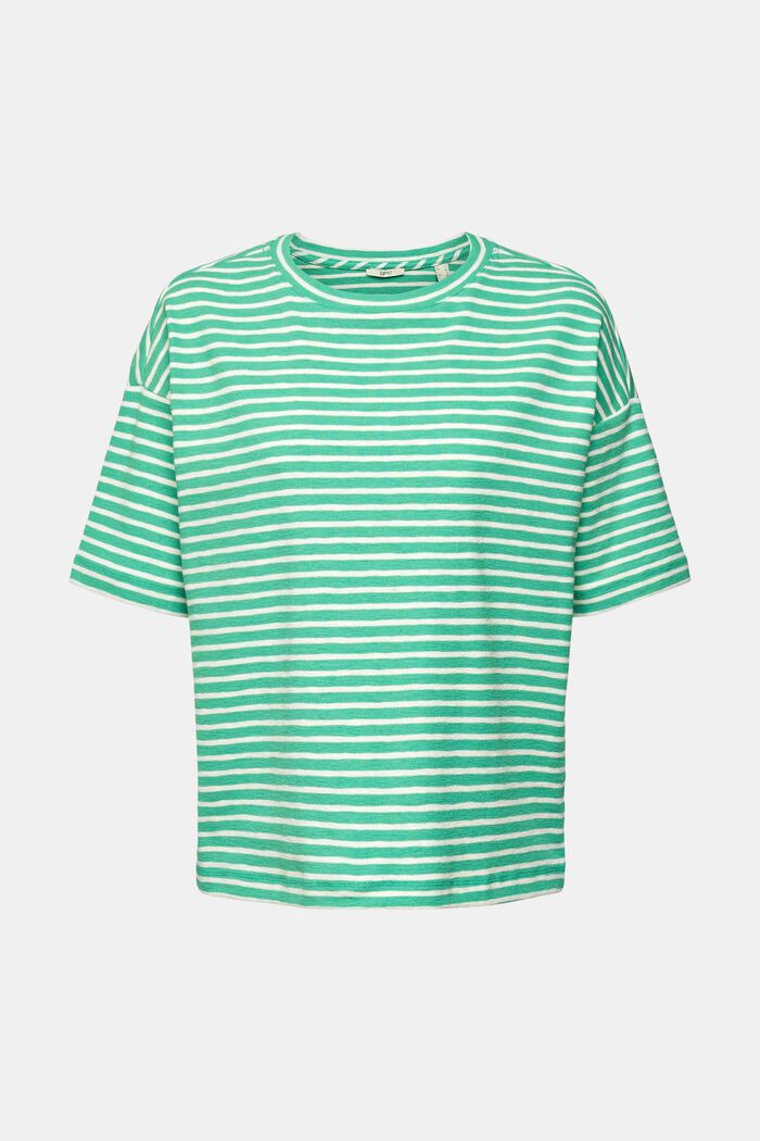 striped T-shirt, GREEN, detail image number 5
