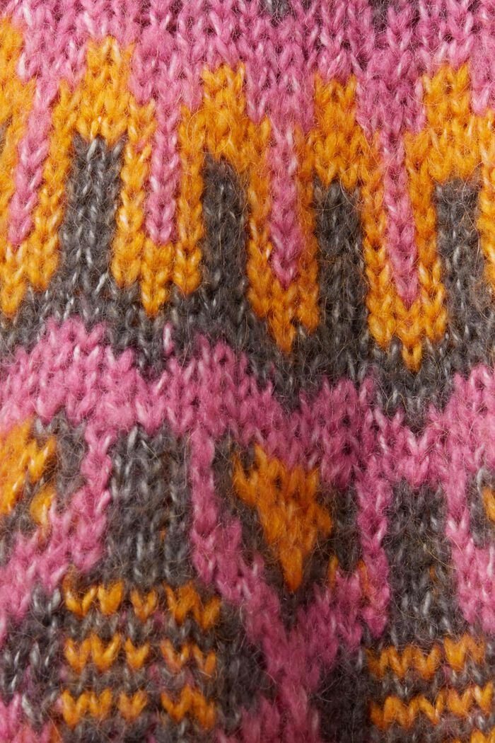 Fair Isle Wool Blend Sweater, GOLDEN ORANGE, detail image number 5