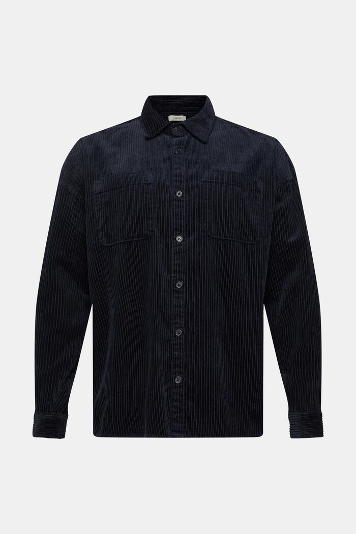 Oversized corduroy shirt, BLACK, detail image number 2