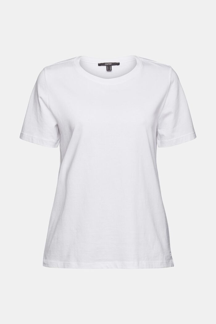 Basic T-shirt in 100% organic cotton, WHITE, detail image number 8