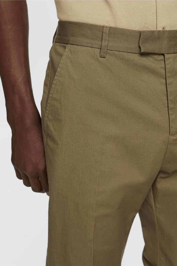 Relaxed fit chinos, KHAKI GREEN, detail image number 0