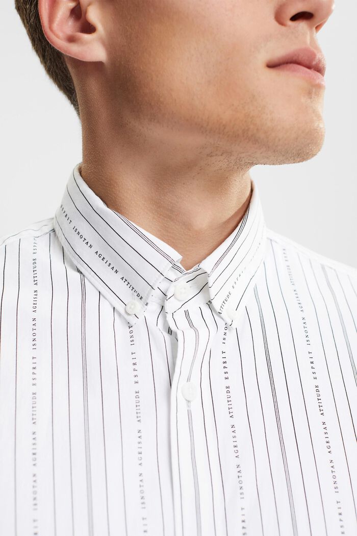 Shirt with striped pattern, WHITE, detail image number 0