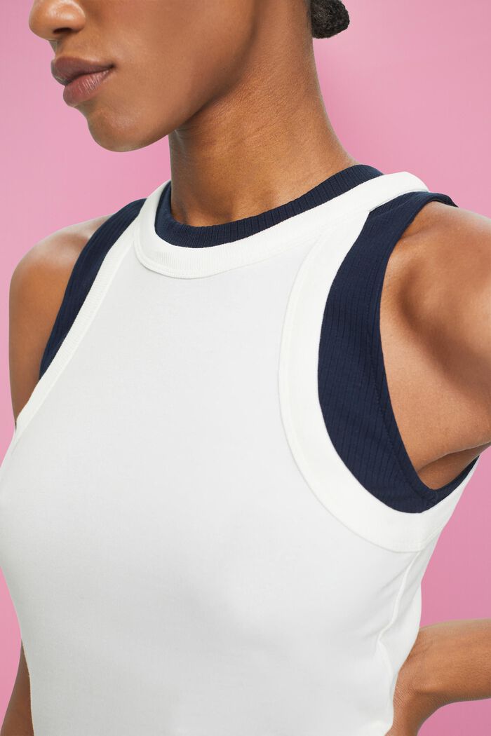 Jersey tank top, OFF WHITE, detail image number 2