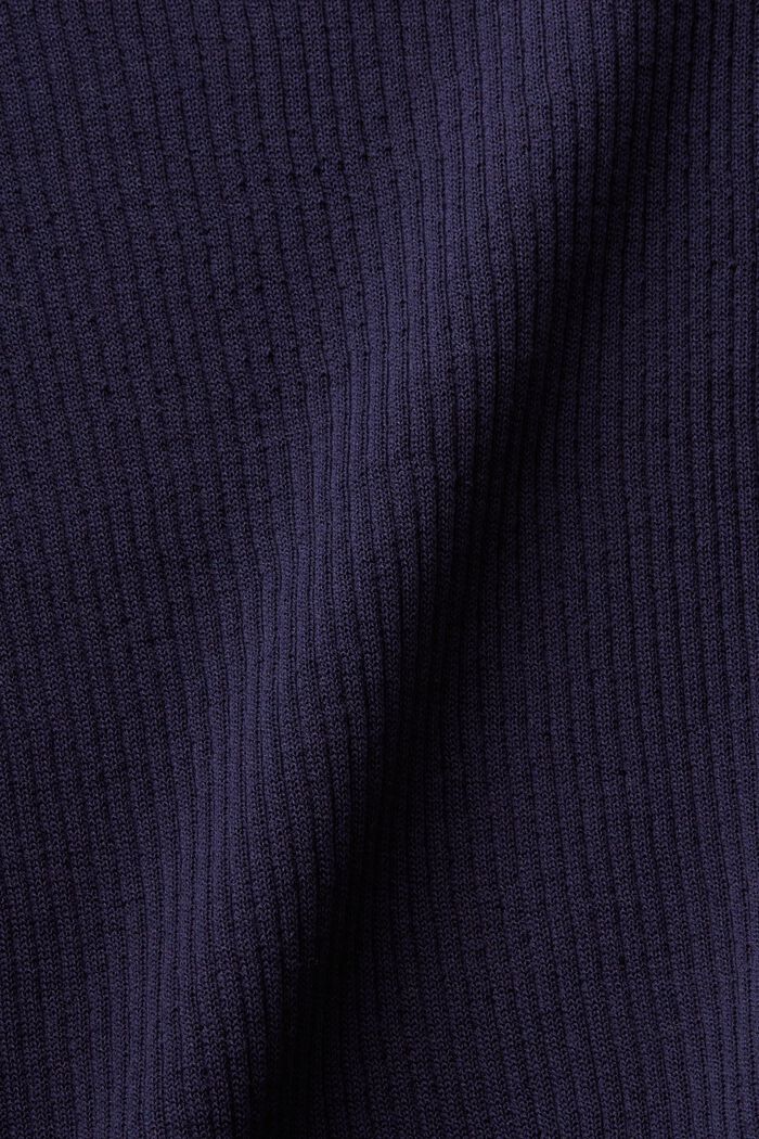 Seamless Short-Sleeve Sweater, NAVY, detail image number 4