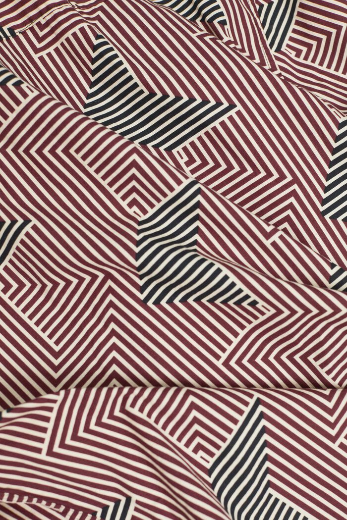 Geometric Print Regular Fit Shirt, GARNET RED, detail image number 6