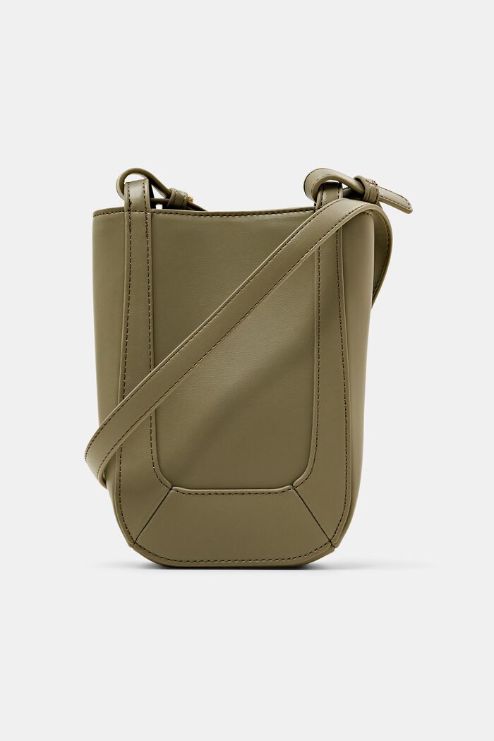 Faux Leather Crossbody Phone Bag, OLIVE, detail image number 0